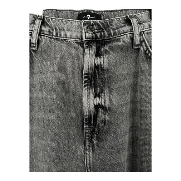 7 For All Mankind jeans Easy Boot center back split gray size 32 - Picture 4 of 9